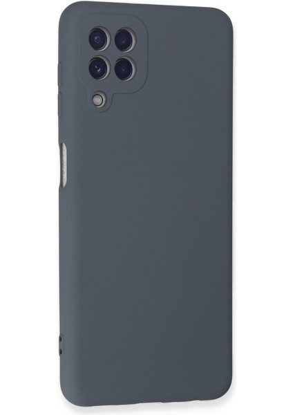 Samsung Galaxy M22 Kılıf Nano Içi Kadife Silikon - Gri