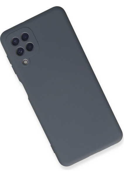 Samsung Galaxy M22 Kılıf Nano Içi Kadife Silikon - Gri