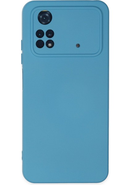 Xiaomi Poco M4 Pro 4g Kılıf Nano Içi Kadife Silikon - Mavi