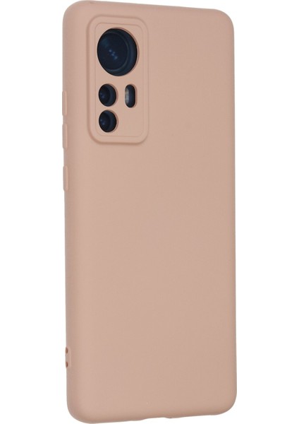 Xiaomi Mi 12 Kılıf Nano Içi Kadife Silikon - Pudra modelleri