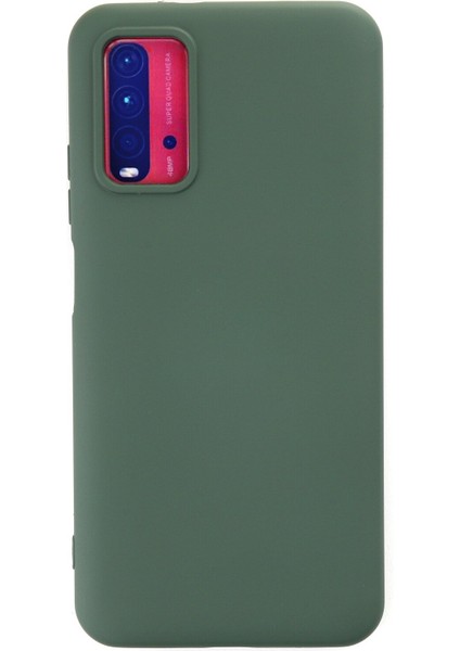 Xiaomi Redmi Note 9 4g Kılıf Nano Içi Kadife Silikon - Koyu Yeşil