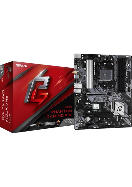 B550 Phantom Gaming 4/ac Am4 Atx 128 GB Ddr4 90-MXBDZ0-A0UAYZ Anakart