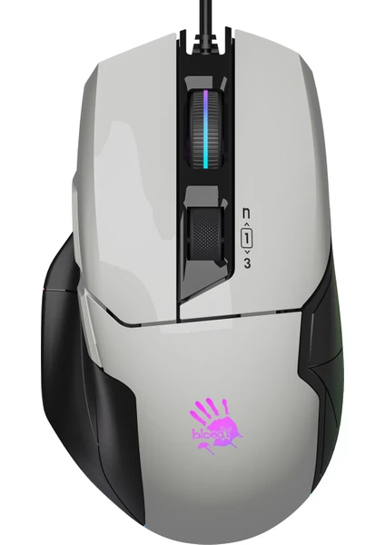 W70 Max 10.000 CPI 8 Tuş RGB 4M Bellek Ultra Core 3&4 Aktif Özel Yapım Optik Kablolu Panda Beyaz Oyuncu Mouse