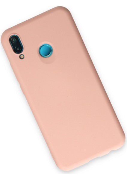 Huawei P20 Lite Kılıf Nano Içi Kadife Silikon - Pudra modelleri