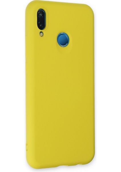 Huawei P20 Lite Kılıf Nano Içi Kadife Silikon - Sarı fiyatları