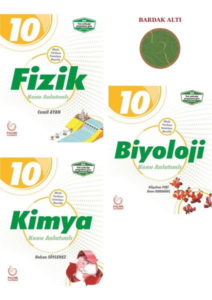 10. Sınıf Konu Kitabı Fizik - Kimya - Biyoloji Set 3 Kitap