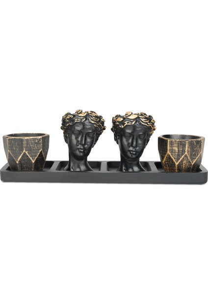 Hitit Siyah Altın Truva Ebabil 4'lü Saksı Seti fiyatları