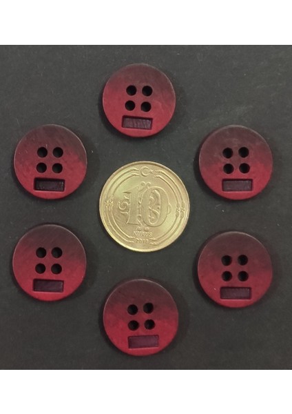 Eskitme Ebruli Bebek Yelek Düğmesi-6 Adet