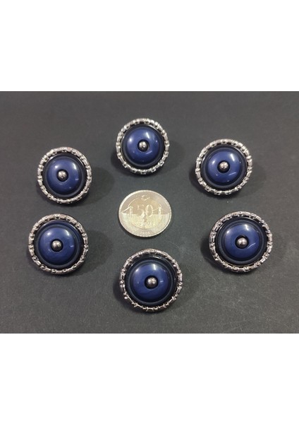 Trençkot Düğmesi Lacivert 6 Adet