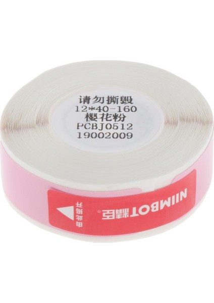 Termal Etiket Yazıcı Yırtılmaya Dayanıklı Etiketi Adresi Çıkartma Kağıt Rulo Pembe 12 x 40 mm (Yurt Dışından)