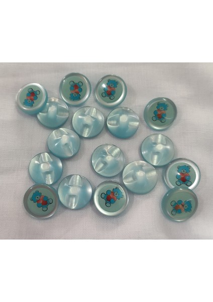 Bebek Düğmesi Jöle Mavi 6 Adet fiyatları