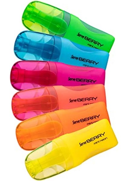 Berry SV-BRMFKP6FR Mini Fosforlu Kalem, Neon, 6'lı Pet, Karışık Renk fiyatları