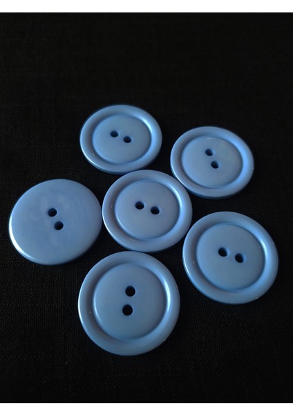 Trençkot Düğmesi Açık Mavi