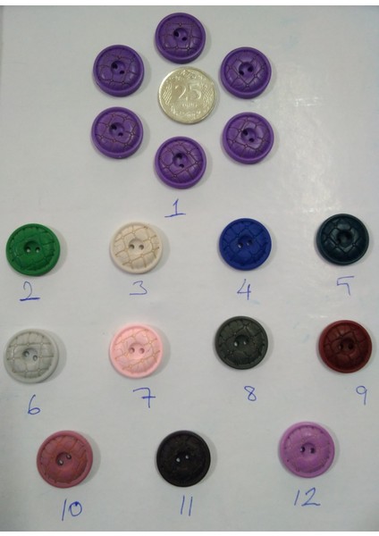 Mat Görünümlü Polyester Anne Yelek Düğmesi No:6 Daki Model