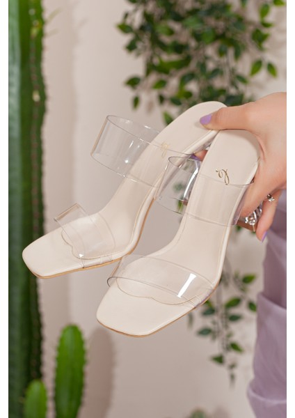 Laura Kadın Şeffaf Bant Topuklu Ayakkabı indirimleri