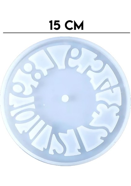 Reçine Epoksi Kalıp - Saat Kalıbı - 15x15 cm -Kod:1002 fırsatları