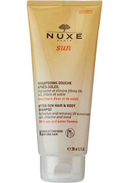 Nuxe Sun After Sun Hair Body Shampoo - Güneş Sonrası Saç ve Vücut Şampuanı 200ML 1 Paket (1 x