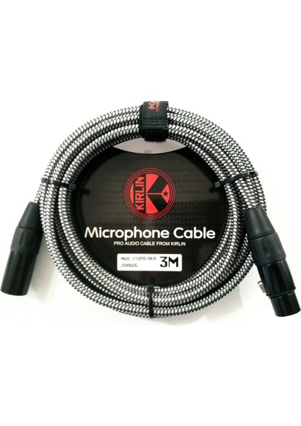 MWC270PB 3 Metre Örgülü Mikrofon Kablosu 3pin Dişi 3pin Erkek