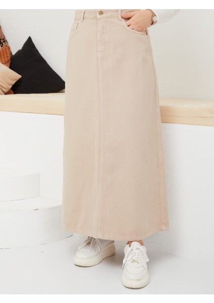 Kadın Etek Doğal Kumaş Uzun 90 cm Boy 37 cm Bel Ölçüsü Yaz Mevsimi İçin