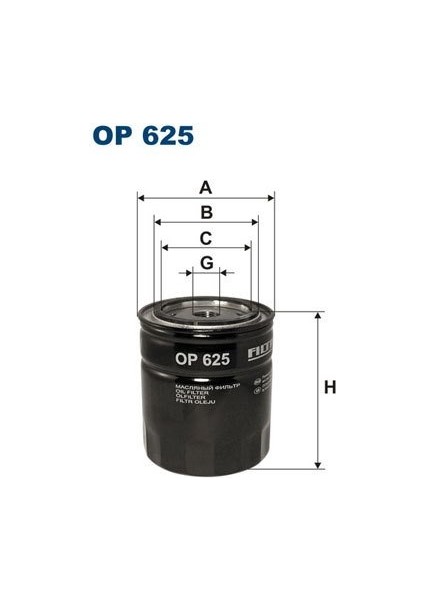 (FILTRONOP625)YAĞ Filtresi Opel Frontera A-Omega A-Vauxhall Frontera A