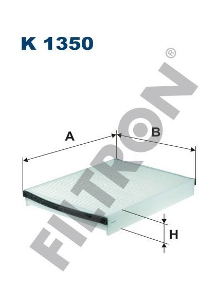 (FILTRONK1350)POLEN Filtresi Karbonsuz Ford Focus Iıı (2011=&GT;2015=&GT; Kuga 13=&gt;connect (13=&gt; Volvo V40 2012=&GT;2015=&GT;