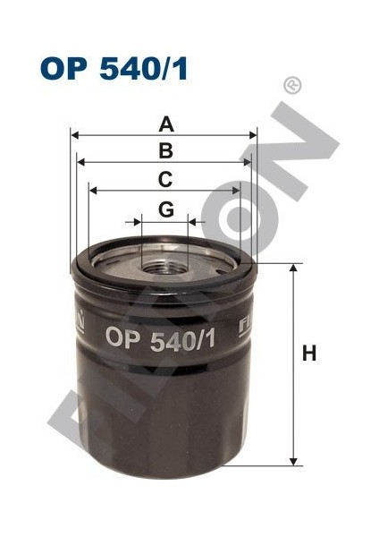 (FILTRONOP540/1)YAĞ Filtresi PARTNER-BOXER-106-206-305-306-309-405-406-504-XSARA-BERLINGO-JUMPY-JUMPER-DUCATO-SCUDO