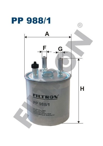 (FILTRONPP988/1)YAKIT Filtresi Kangoo-Laguna Iıı-Twng 1.5dcı (08-)-Laguna 3.0dcı (08-) (Su Sensör Yuvalı)