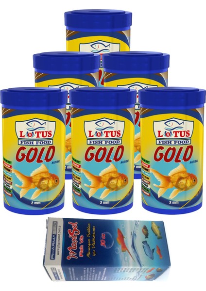 Gold Natural granulat 6X100ml Japon Balık Yemi ve Vitamini