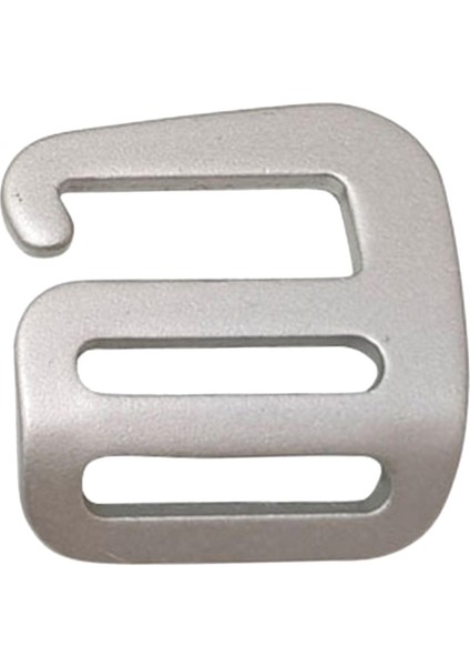 G Şekilli Kanca Dokuma Tokası 25 mm Açık Sırt Çantası Kayışı Hayatta Kalma Gümüş Sağ (Yurt Dışından)