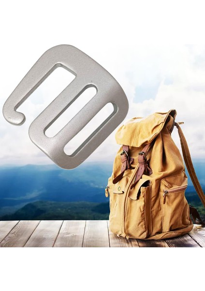 G Şekilli Kanca Dokuma Tokası 25 mm Açık Sırt Çantası Kayışı Hayatta Kalma Gümüş Sağ (Yurt Dışından) fırsatları