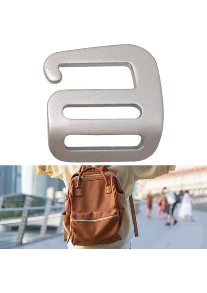 G Şekilli Kanca Dokuma Tokası 25 mm Açık Sırt Çantası Kayışı Hayatta Kalma Gümüş Sağ (Yurt Dışından) indirimleri