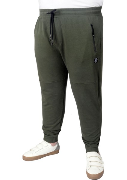 Büyük Beden Eşofman Altı Darpaça Zippered 22501 Haki