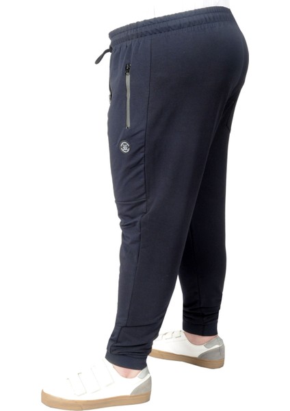 Büyük Beden Eşofman Altı Darpaça Zippered 22501 Lacivert fiyatları