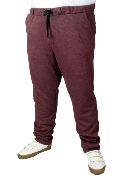 Büyük Beden Erkek Sweatpant Yancep 22514 Bordo