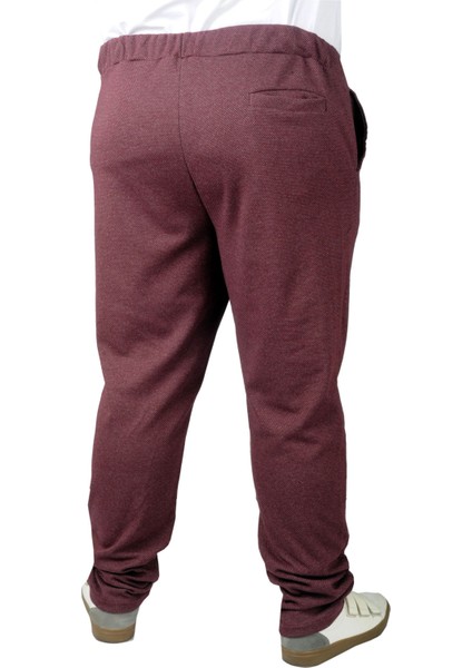 Büyük Beden Erkek Sweatpant Yancep 22514 Bordo