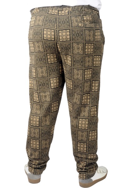 Büyük Beden Erkek Sweatpant Yancep 22514 Kahverengi