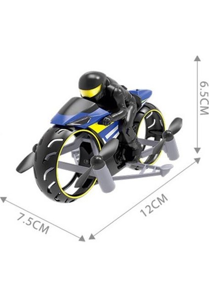 Yeni Rc Motosiklet Amfibi Uzaktan Kumanda Dört Aksu Iha Bir Anahtar Rulo Işık Uçak Modeli Rc Motosiklet (Kırmızı)