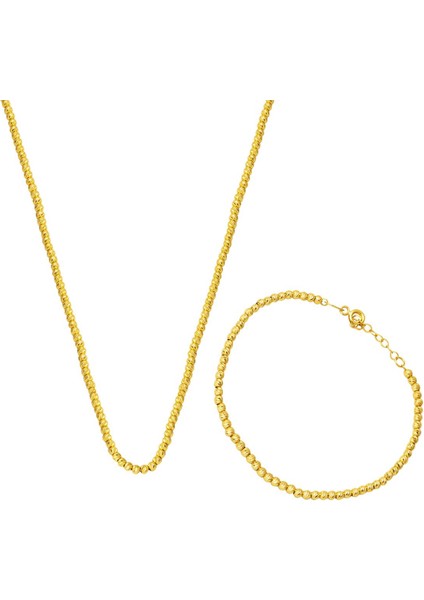 Top Altınlı Kolye & Bileklik Altın Zincir Set