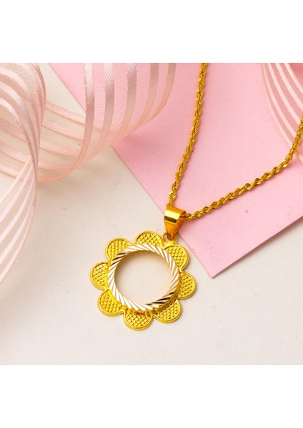 Papatya Çeyrek Altın Takılabilen Altın Kolye modelleri