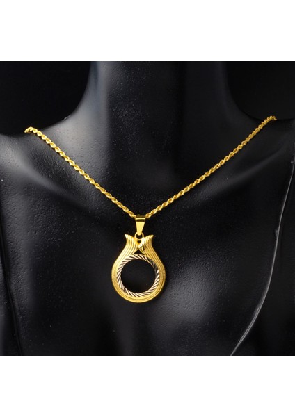 Çeyrek Altın Çerçevesi Lale Kolye fiyatları