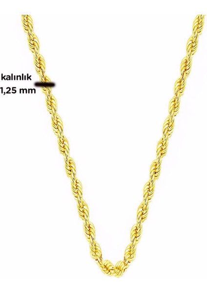 60 Cm. 14 Ayar Altın Burma Zincir indirimleri