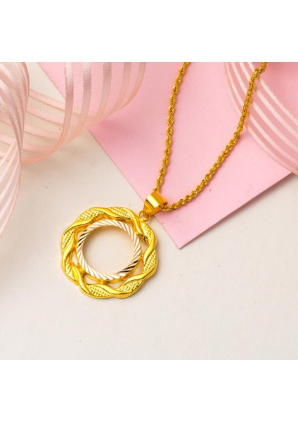 Çeyrek Altın Takılabilen Çerçeve Kolye modelleri