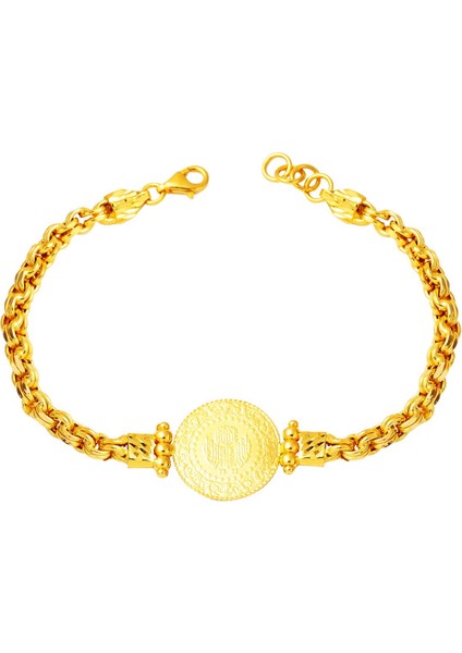 Çeyrek Ziynetli 22 Ayar Altın Bileklik