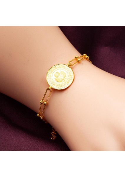 Çeyrek Altınlı 22 Ayar Top Zincirli Bileklik fiyatları