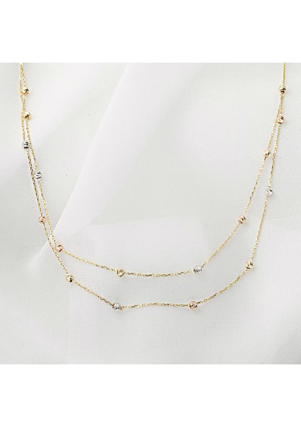 2 Sıra Top Altın Zincirli Kolye fırsatları