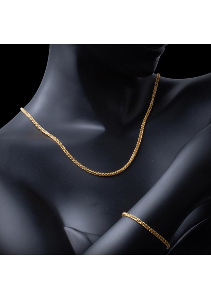 Zincir Kolye ve Bileklikli 14 Ayar Altın Takım fiyatları