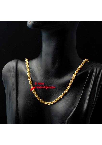 Burgulu 14 Ayar Altın Zincir - 45 cm modelleri