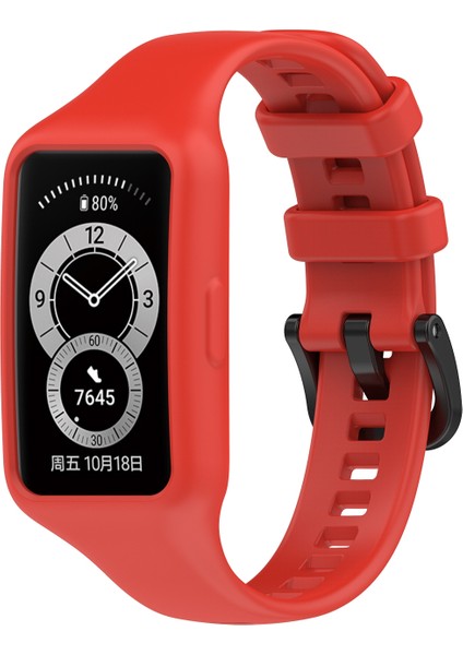 Huawei Grubu Için Silikon Izleme Grubu 7 Kırmızı (Yurt Dışından)