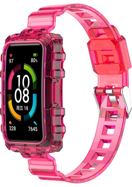 Huawei Grubu Için Şeffaf Silikon Bandı 7kırmızı (Yurt Dışından)