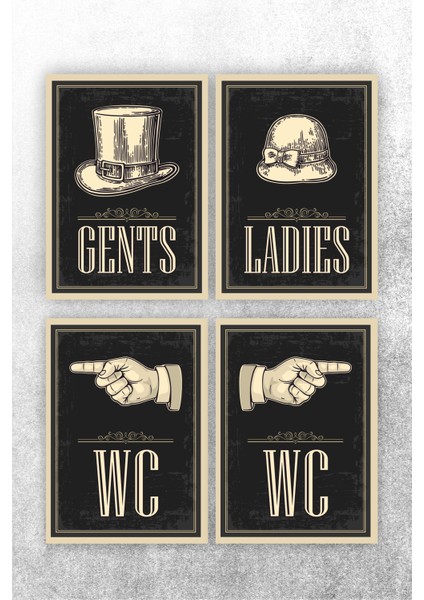 Işyerleri, Ev ve Mekanlar Için Gents,ladies ve Wc Tabelası